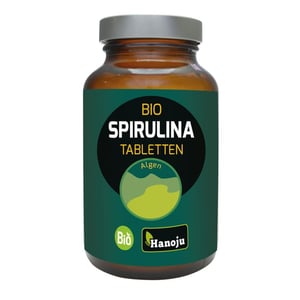Hanoju - Organic Spirulina 400 mg glass bottle