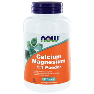 NOW - Calcium & magnesium 1:1 (calcium magnesium poeder met vitamine D)