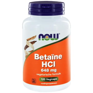NOW - Betaine HCL 648 mg vegetarische formule
