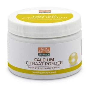 Mattisson Healthstyle - Calcium Citraat Poeder - 21% Elementair Calcium