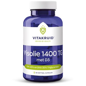 Vitakruid - Visolie 1400 met D3 Triglyceriden EPA 40% DHA 30%