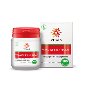 Vitals Vitamine B12 1000 mcg folaat 500 mcg afbeelding