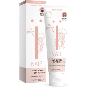 Naif Sunscreen Lotion Fragrance-Free for Baby & Kids SPF50 image