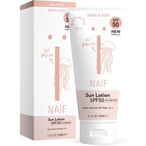 Naif Sunscreen Lotion Fragrance-Free for Baby & Kids SPF50 image