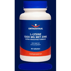 Orthovitaal - L-Lysine 1000 mg met Zink