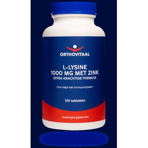Orthovitaal L-Lysine 1000 mg met Zink afbeelding