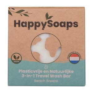 HappySoaps - 3-in-1 Travel Wash Bar Beach Breeze