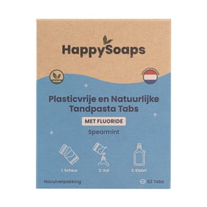 HappySoaps - Tandpasta Tabs Met Fluoride Spearmint Navulverpakking