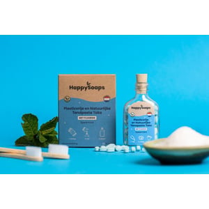 HappySoaps Toothpaste Tabs With Fluoride Spearmint Refill Pack image