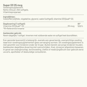 Vitaminstore Super D3 25 mcg vitamine D afbeelding