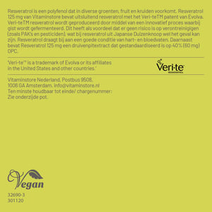 Vitaminstore Resveratrol 125 mg image