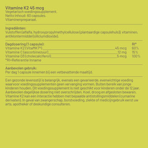 Vitaminstore Vitamine K2 45 mcg (VitaMK7) afbeelding
