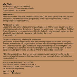 Vitaminstore Wei Eiwit Shake (2 smaken) afbeelding