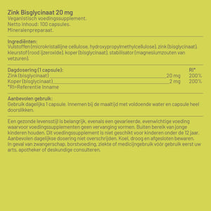 Vitaminstore Zink Bisglycinaat afbeelding