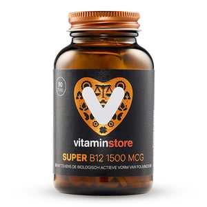 Vitaminstore - Super vitamine B12 1500 mcg zuigtabletten met folaat