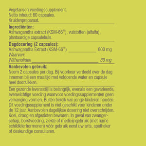 Vitaminstore Ashwagandha KSM-66® (ashwaganda) afbeelding