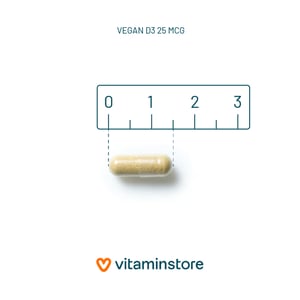 Vitaminstore Vegan D3 25 mcg (vegane Vitamin D 1000 IE) Abbildung