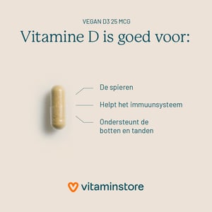 Vitaminstore Vegan D3 25 mcg (vegane Vitamin D 1000 IE) Abbildung