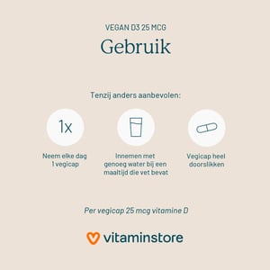 Vitaminstore Vegan D3 25 mcg (vegane Vitamin D 1000 IE) Abbildung