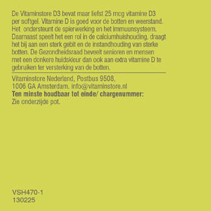 Vitaminstore Vitamin D3 25 mcg Vitaminstore Vitamin D3 25 mcg image