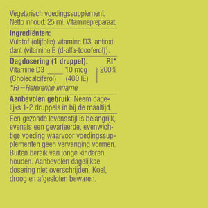 Vitaminstore Vitamin D3 liquid 10 mcg (400 IU vitamin D drops) image