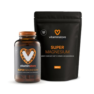 Vitaminstore - Super Magnesium jar + refill 120 pcs.