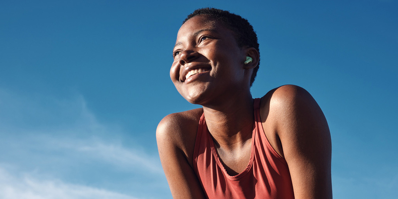 Image of photo of a woman in the sun after exercising