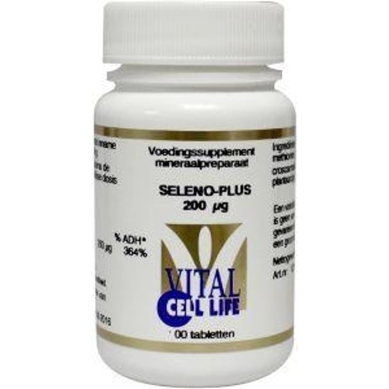 Vital Cell Life Seleno plus seleniummethionine 200 mcg Vital Cell Life Seleno plus seleniummethionine 200 mcg afbeelding