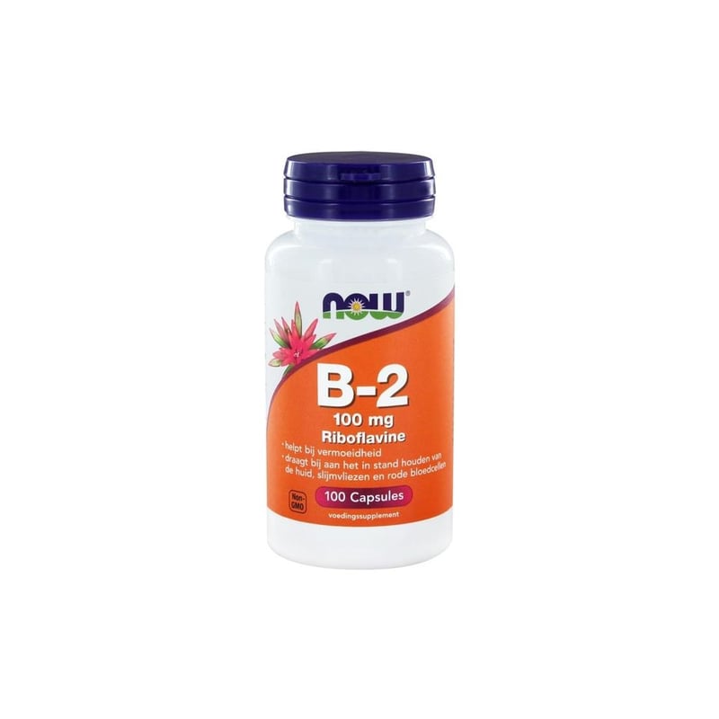 NOW Vitamine B2 100 mg NOW Vitamine B2 100 mg afbeelding
