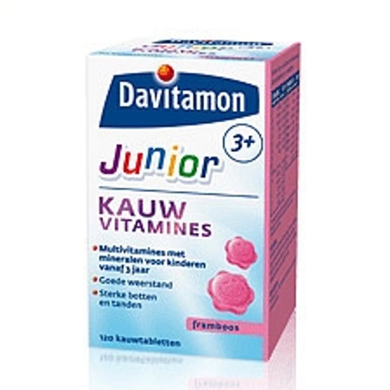 Davitamon Junior Kauwtabletten Framboos afbeelding