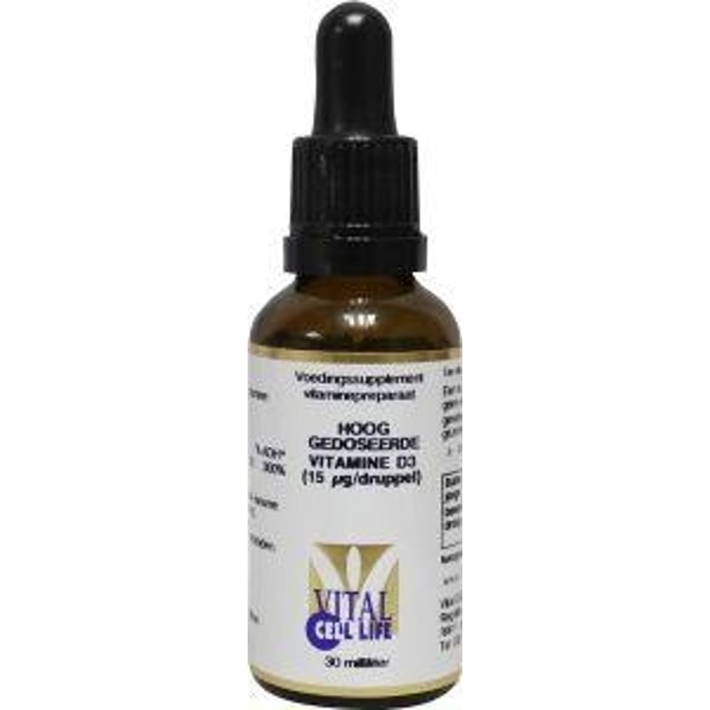 Vital Cell Life Vitamin D3 15 mcg drops image