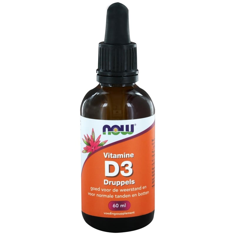 NOW Vitamine D3 Druppels 400 IE afbeelding