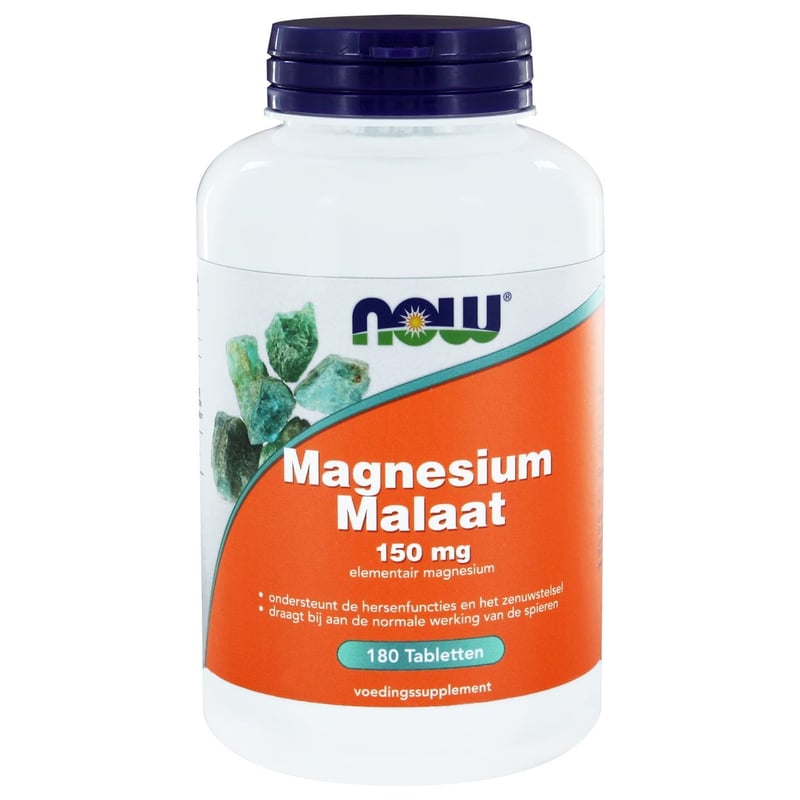 NOW Magnesium Malaat 115 mg afbeelding