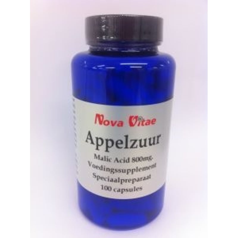 Nova Vitae Appelzuur (Malic Acid) 800 mg Nova Vitae Appelzuur (Malic Acid) 800 mg afbeelding