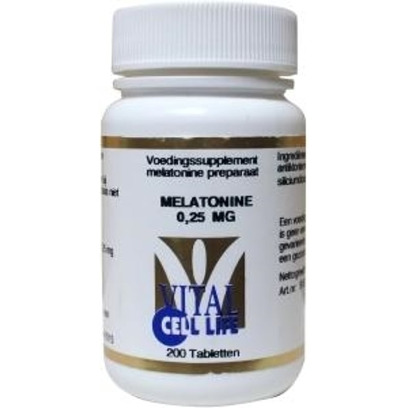 Vital Cell Life Melatonine 0.25 mg Vital Cell Life Melatonine 0.25 mg afbeelding