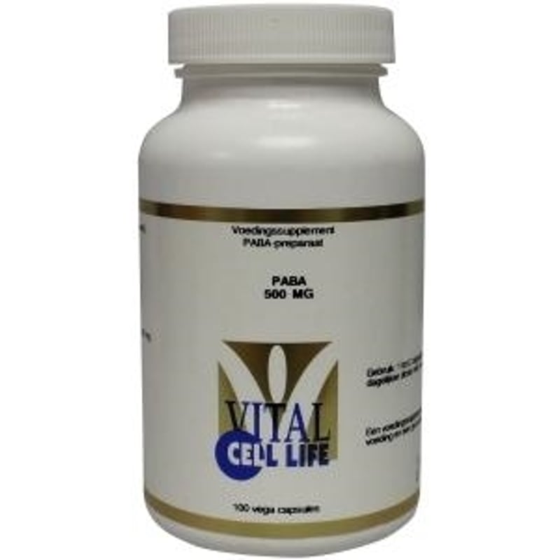 Vital Cell Life PABA 500 mg Vital Cell Life PABA 500 mg afbeelding