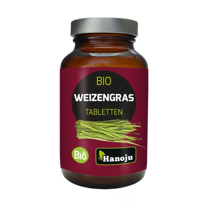 Hanoju Bio tarwegras glas flacon afbeelding