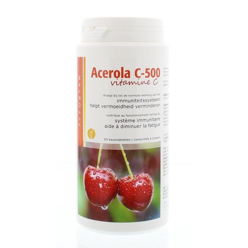 Fytostar Acerola vitamine C500 kauwtablet afbeelding