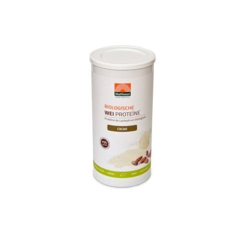 Mattisson Healthstyle Weiproteïne Cacao (75% eiwit, biologische wei) afbeelding