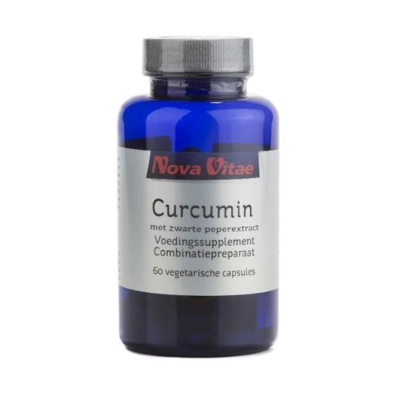 Nova Vitae Curcumin zwarte peper extract Nova Vitae Curcumin zwarte peper extract afbeelding