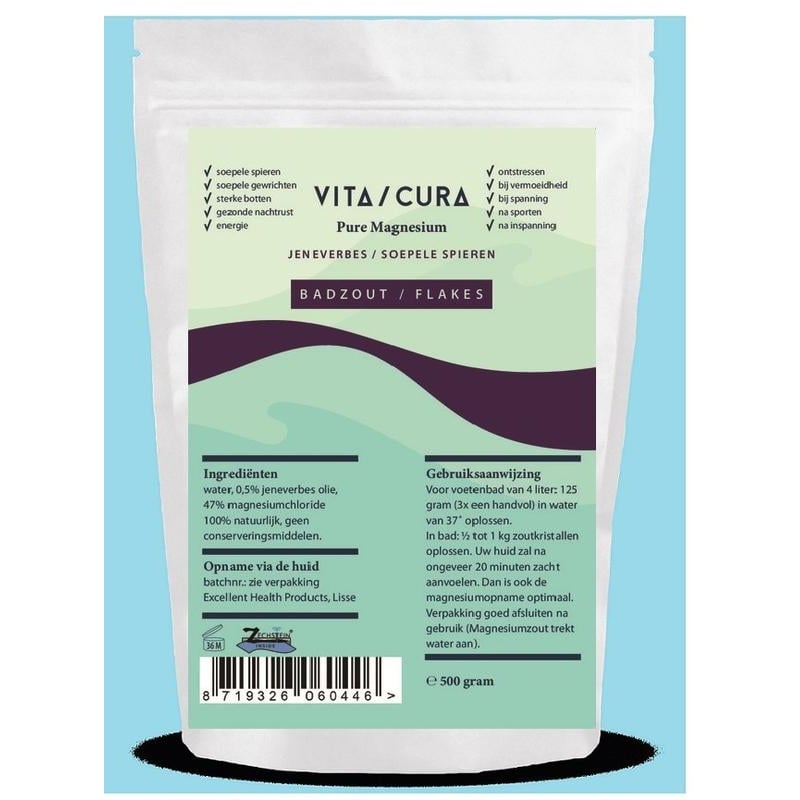 Vitacura Magnesium zout/flakes jeneverbes afbeelding
