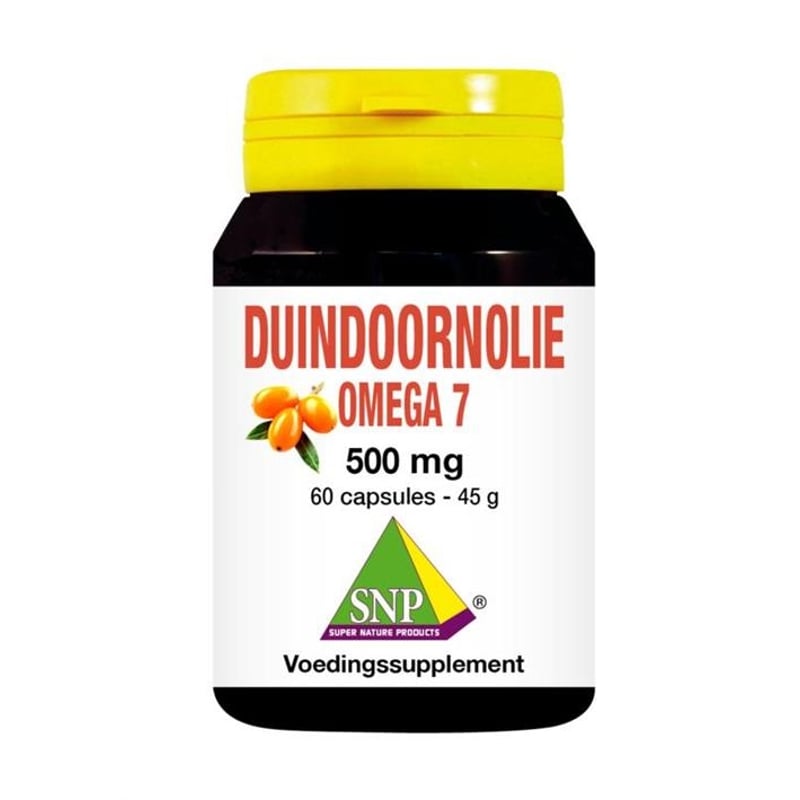 SNP Duindoorn olie omega 7 500 mg SNP Duindoorn olie omega 7 500 mg afbeelding