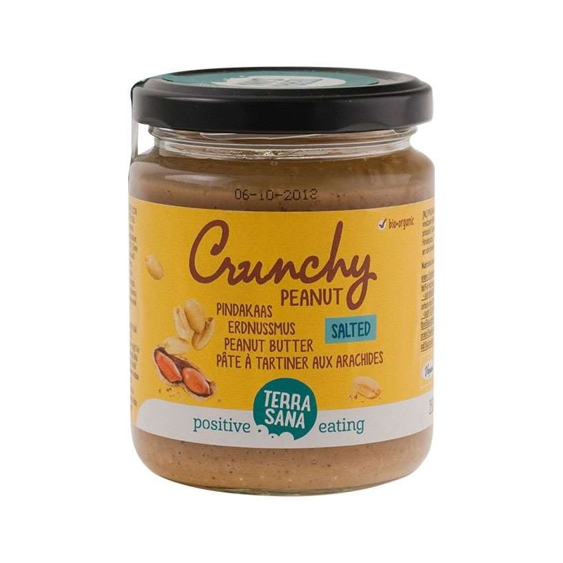 TerraSana Pindakaas crunchy met zeezout afbeelding