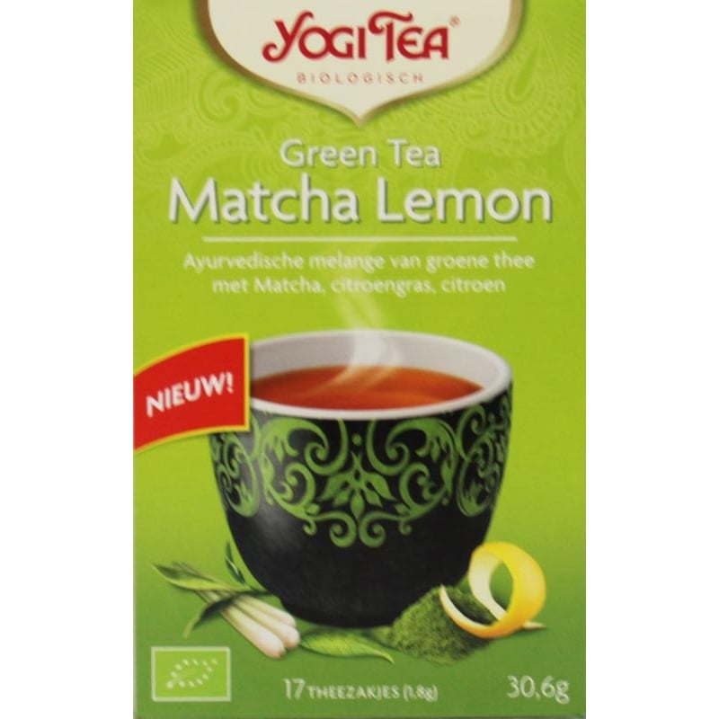 Yogi Tea Green tea matcha lemon Yogi Tea Green tea matcha lemon afbeelding