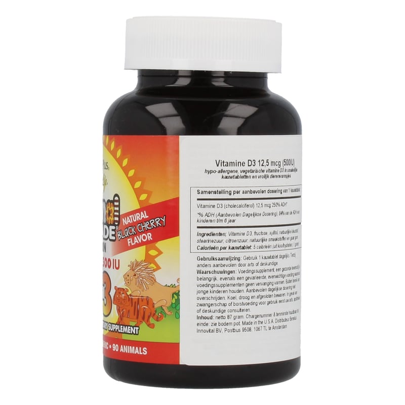 Animal Parade Vitamine D3 kauwtabletten afbeelding