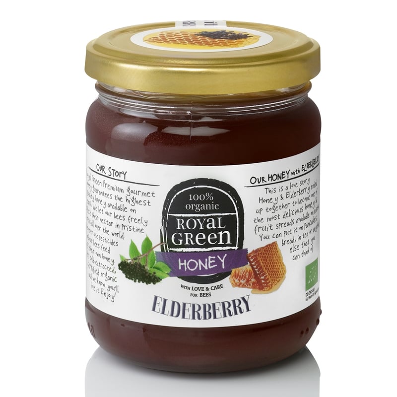 Royal Green Elderberry Honey (honing met vlierbessen) afbeelding