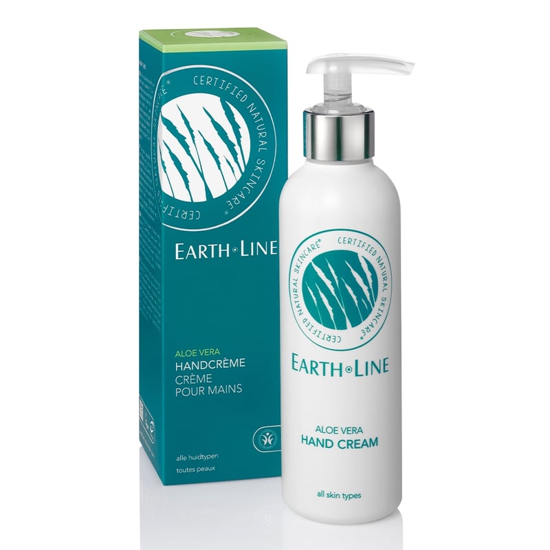 Earth-line Vitamine E Aloë Vera Handcrème in pompflacon afbeelding