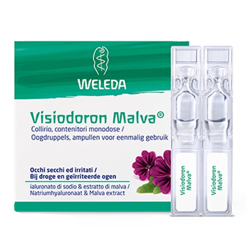 Weleda natuurcosmetica Visiodoron malva oogdruppels 0.4 ml afbeelding