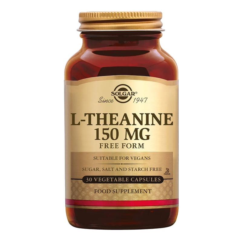 Solgar Vitamins L-Theanine 150 mg Solgar Vitamins L-Theanine 150 mg afbeelding