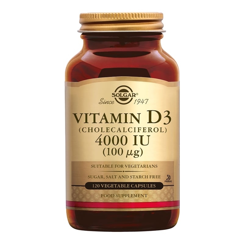 Solgar Vitamins Vitamin D-3 4000 IU /100 µg (vitamin D from wool fat) image